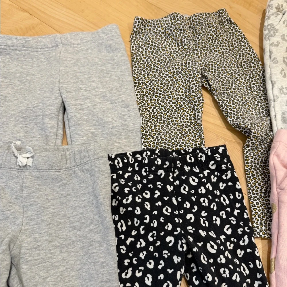 Carter's Black and White Toddler Leggings and Sweatpants